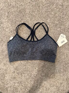 NWT Heathered Navy Strappy Sports Bra